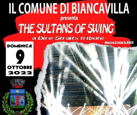 Domenica 9 Ottobre ore 22:00 Piazza Roma - a "Dire Straits tribute"